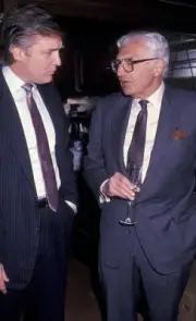 Donald Trump and Marvin Traub attend a party for Shirley Lor - 1989 Old Photo