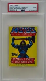 1984 TOPPS MASTERS OF THE UNIVERSE Unopened WAX Card PACK PSA 9 MOTU SKELETOR