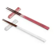 Le Creuset Chopstick & Stoneware Cutlery Rest Set Pair Rose Quartz White