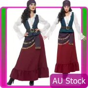 Womens Deluxe Pirate Buccaneer Beauty Costume Caribbean Wench Swashbuckler Lady