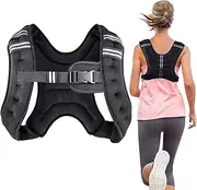 Henkelion Weighted Vest for Men Women Kids 4 6 8 12 16 Lbs, Weight Vests with Iron Pellets, Adjustable for Running, Training, Walking - Black Grey Pink Blue Purple