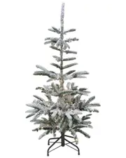 Northlight 6.5ft Pre-Lit Flocked Slim Nordmann Fir Artificial Christmas Tree - Warm Clear LED Lights