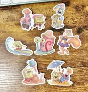 Spongebob Squarepants Stickers - Patrick Star - Sponge Bob at The Beach - NEW