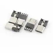5 Pcs Type B Micro USB Male 5 Pin Jack Port Socket Connector Repair Parts