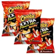 Cheetos Crunchy XXTRA FLAMIN' HOT Cheese Snack Chips 8.5 Oz (3 Bags)