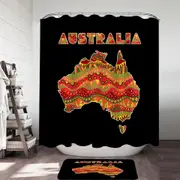 Multi Colored Aboriginal Design Australia Continent Shower Curtain