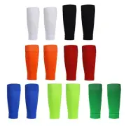 Sports Soccer Shin Guards Pad Sleeve Sock Leg Support Compression Calfs Sleeve