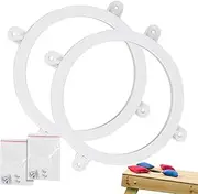 Cornhole Aura Lights LED Game Ring, Light Toss Ring | Glare-Resistant LED Lights Cornhole Board Set, Halo Light, Rechargeable Lighting Solution in