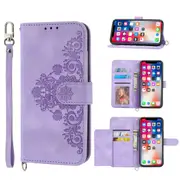 MCC iPhone Xs Max Wallet Case Cover Extra Card Slots with Strap Apple [Purple]
