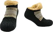 [Sock Stack] Short Nordic Cozy Slipper Fluffy Socks for Women and Men Heat Holding Knitted Wool Sock Bed Slippers