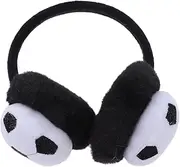 [Healeved] Lovely Plush Football Earmuffs Durable Winter Ear Cover for Practical Warmth for Outdoor Activities Flexible Band for Easy Wear One Design