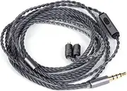 Tripowin Grace Detachable Silver-Plated Oxygen Free Copper OFC in Ear Earphone Cable with Microphone, 0.78mm 2Pin Connector for Audiophile Replacement Cable (Tripowin Grace, 2PIN)