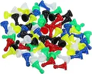 Abaodam Family Board Games 96pcs Chess Pieces Set Educational Board Games Weighted Plastic Chess Pieces Random