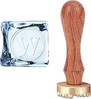 craspire W Ice Stamp Letter Ice Cube Stamp Ice Burning Stamp with Removable Brass Head and Wooden Handle Vintage Ice Stamp for DIY Drinks Bars