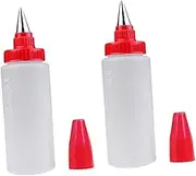 Generic 2Pcs DIY Cake Decorating Pot Random Color Food Grade Icing Bottles for Cookies Cakes and Pastries Lightweight and Easy to Clean Baking Tools