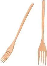 DECOMELODY 2pcs Wooden Salad Forks Wood for Cooking Mixing and Serving Home Kitchens and Professional Settings for Pasta Fruit and Desserts