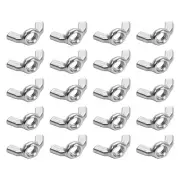 M6 Wing Nuts, Carbon Steel Hand Twist Tighten Ear Butterfly Nut, 20 Pcs