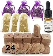 STAFECO Moth Repellent for Wardrobes Cedarwood Rings Lavender Natural Oil Alternative To Moth Balls For Clothes Storage 100% (Medium X)