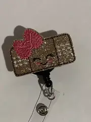 retractable badge holder - Happy Sparkly Bandaid