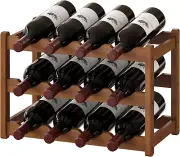 Bamboo Wine Rack Wine Storage Cabinet Shelf 12 Bottle Wine Racks Countertop Stur