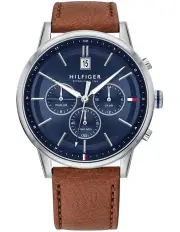 [Tommy Hilfiger] Multi-Function Light Brown Leather Men's Watch