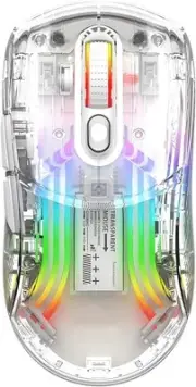 Wireless Gaming Mouse Transparent Mechanical Mouse with 2.4G Optical Sensor 5