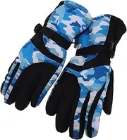 [FOYTOKI] Men's Women's Gloves Waterproof Touch Screen Skiing Gloves Warm Snowboarding Bike Gloves for Cold Weather
