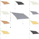 Retractable Awning Canopy Privacy Screen Sun Shelter Fabric and Steel vidaXL