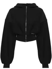 [Alexander Wang] Alexander Wang-Felpa Crop Con Cappuccio-Donna M
