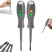 2-in-1 High Torque Strong Magnetic Screwdriver Electricity Detector, High Torque Alloy Dual Light Color Light Measuring Electric Pen, Voltage Detector Pen, Electricity Tester Pen