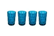 4PK Casa Domani Deanna Highball High Quality Highball Glasses - Blue