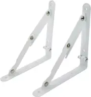 Sturdy Folding Shelf Brackets, 2 PCS Heavy Duty Metal Triangle Table Bench Colla