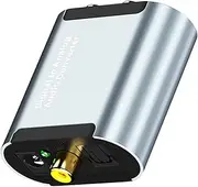 jojofuny Digital to Analog Audio Converter Home/Professional Audio Coaxial to Fiber Optic Adapter 3.5mm Output No Noise Transmission