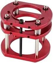 Router Lift Base, Aluminum Alloy Stainless Steel 4 Jaw Clamping DIY Router Table Lifting System Base Portable Compact Router Tool Set for High Precise Woodworking, Red