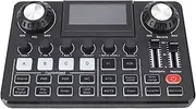Depisuta Live Sound Card, Professional Sound Mixer Board with Voice Changer, Adjustable LED Screen, Reverb and RGB Lights, Audio Mixer for Streaming, Podcasting, Gaming