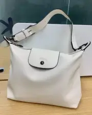 LONGCHAMP Le Pliage Xtra medium Hobo Bag Beige - Leather New