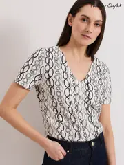 Phase Eight White Alice Chain 100% Cotton Top (F93055) | $90