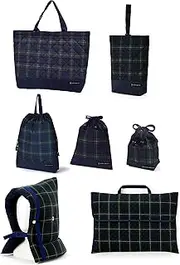 COLORFUL CANDY STYLE NU402300 Kindergarten Entrance 7-Piece Set, Lesson Bag, Quilting (Gusseted), Shoe Case, Drawstring Gymnastics Clothes Bag, Lunch Bag, Cup Bag, Small Items, Disaster Preparedness