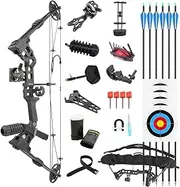 Compound Bow Kit for Adult and Beginner,Hunting Bow Archery Set with Alll Accessory,Draw Weight 20-70 Lbs, Right & Left Hand for Hunting Fishing Target Shooting (Right Handed)
