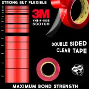 3M VHB 4905 Double Sided Mounting Tape Transparent Clear Long 10M / 33FT Length