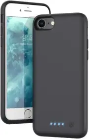 Battery Case for iPhone 6/6s/7/8/SE(2020)4.7',6000mAh Rechargeable Backup black