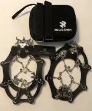Rock Rain Ice Cleats Anti Slip Shoe Covers New In Case