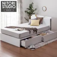 在飛比找樂天市場購物網優惠-◎單人床座 床架 KAITO BOX WH 抽屜款 NITO
