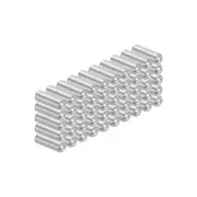 50 Pcs Dowel Pins 3x8 mm (1/8" Dia) Round Head Flat Chamfered End Metal Pin