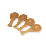 Small Solid Bamboo Wood Round Spoon Scoop - BambooMN - 3.5"
