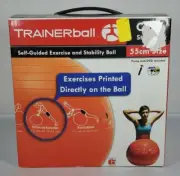 TrainerBall Self Guided Exercise & Stability Ball: NEW w/DVD and pump