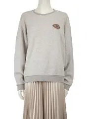 Grey Embroidered Logo Jumper