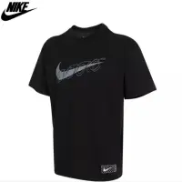 在飛比找蝦皮購物優惠-Nike男士T恤休閒針織純棉透氣上衣繡標圓領短袖
