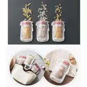 10Pcs 3Size Stand Up Reusable Zip Lock PE Mason Jar Storage Bottles Bag Zipper