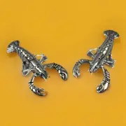 Mud Pie Chrome Plated Lobster or Crawfish Salt and Pepper Shakers